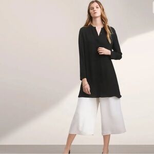 Aritzia Wilfred black 100% silk button down shirt./ dress